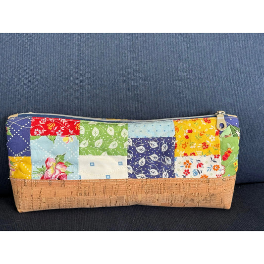 Vintage Quilted Pencil Pouch