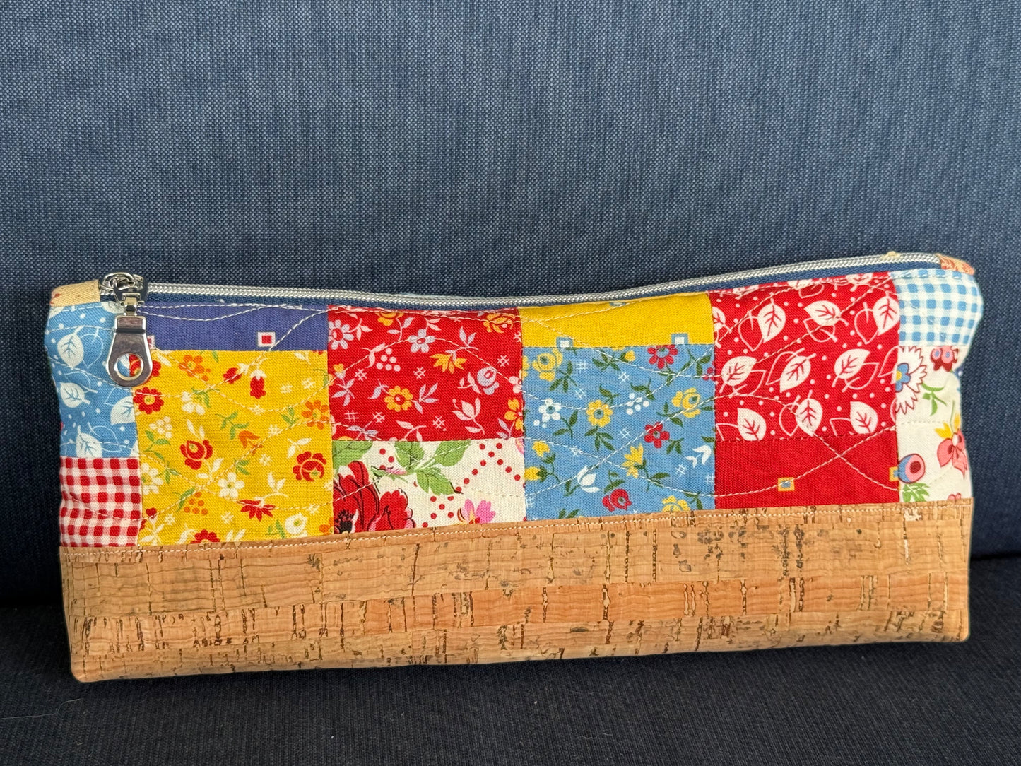 Vintage Quilted Pencil Pouch