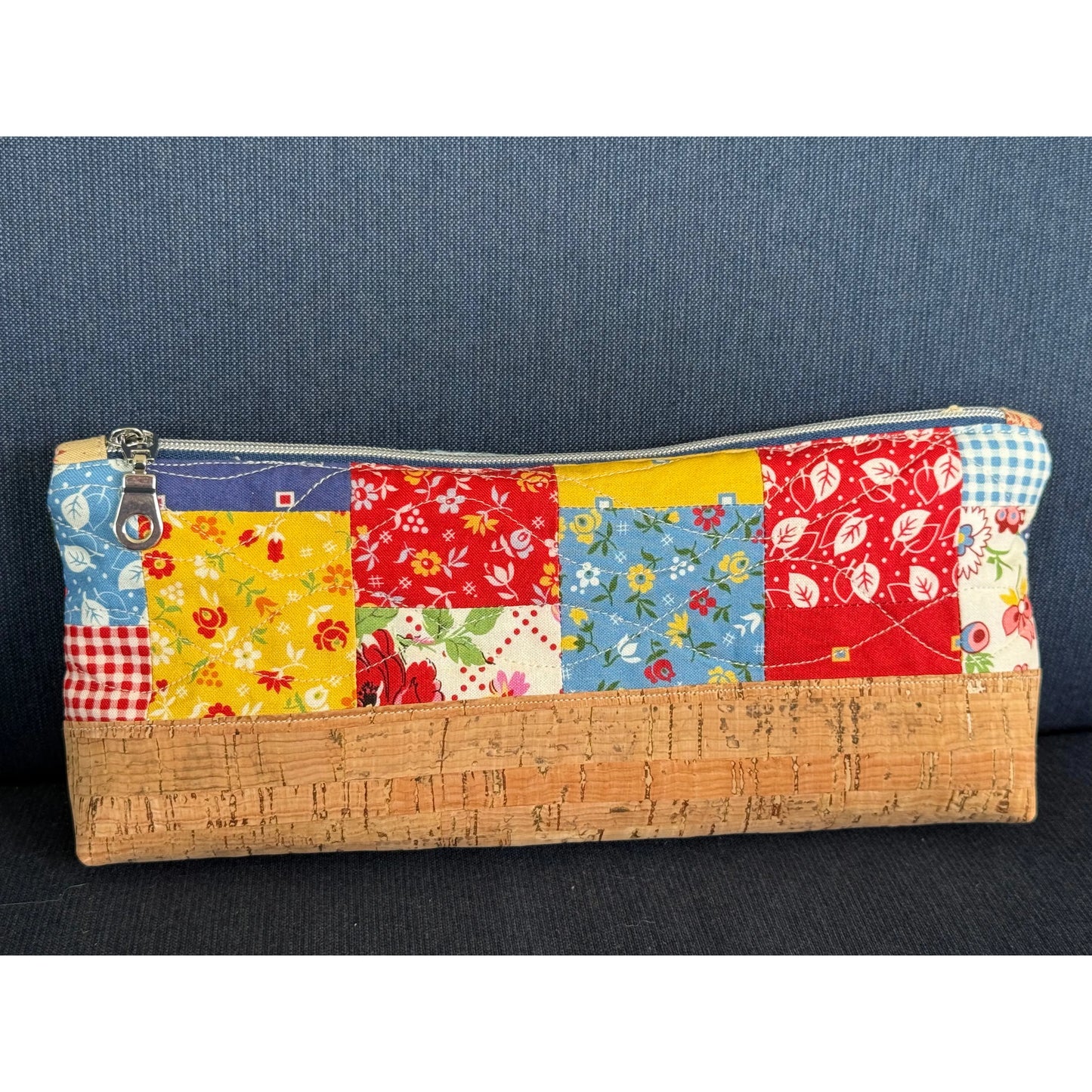 Vintage Quilted Pencil Pouch