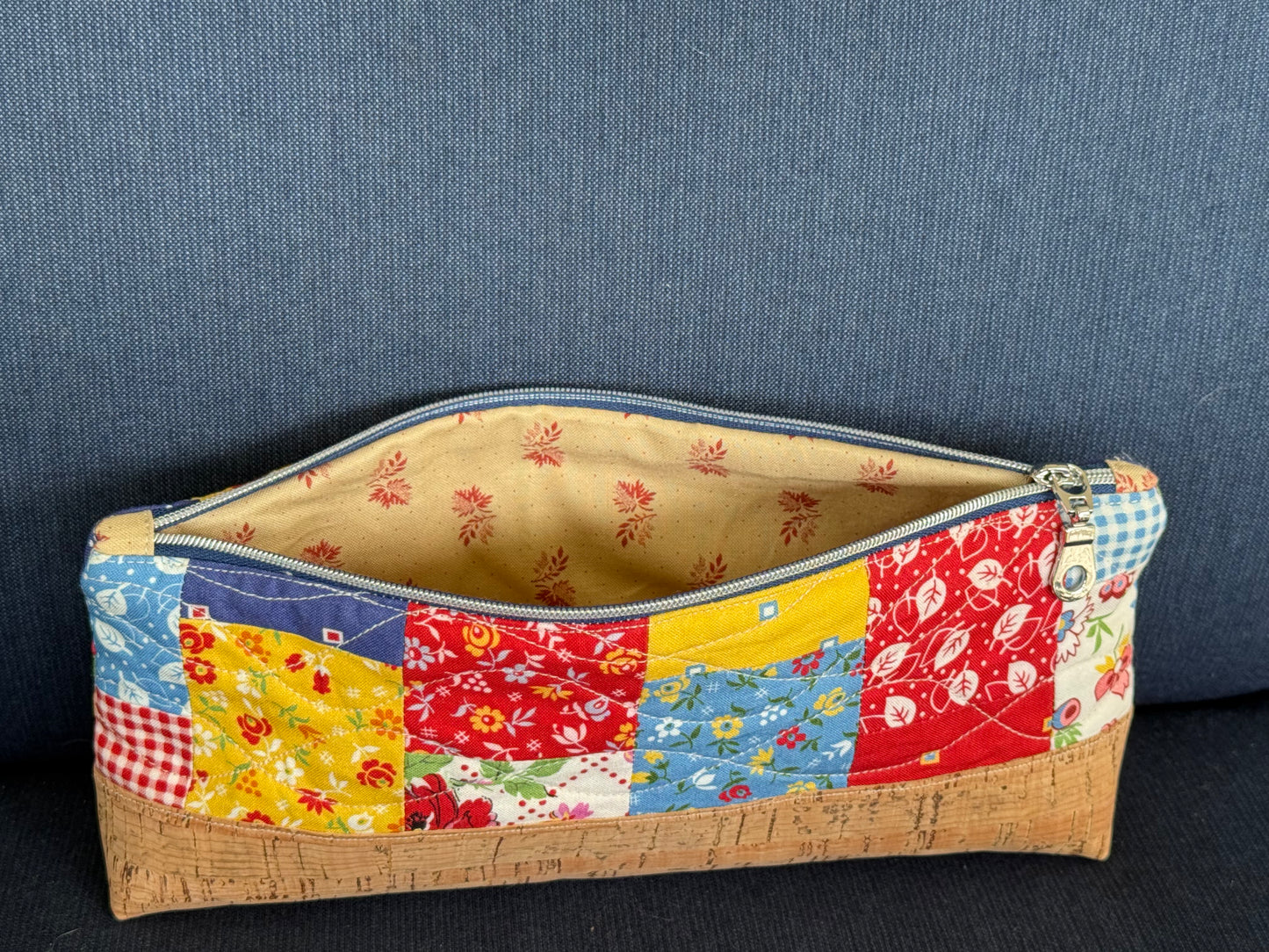 Vintage Quilted Pencil Pouch