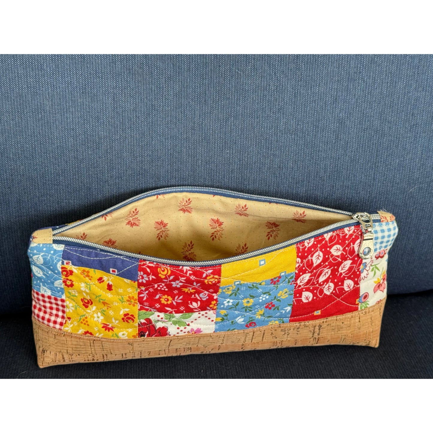 Vintage Quilted Pencil Pouch