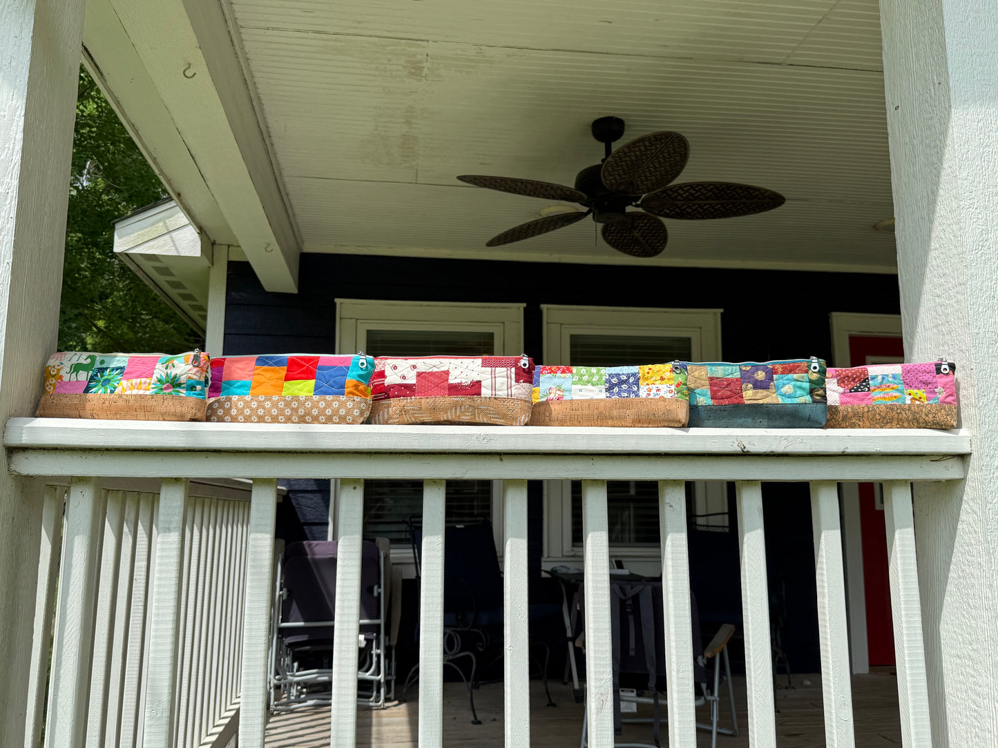 Color Block Quilted Pencil Pouch