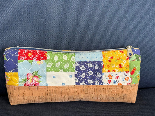 Vintage Quilted Pencil Pouch