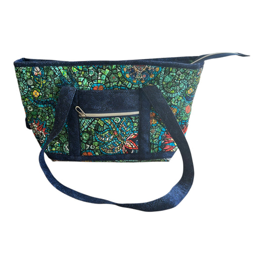 Green Mosaic Quilted Tote